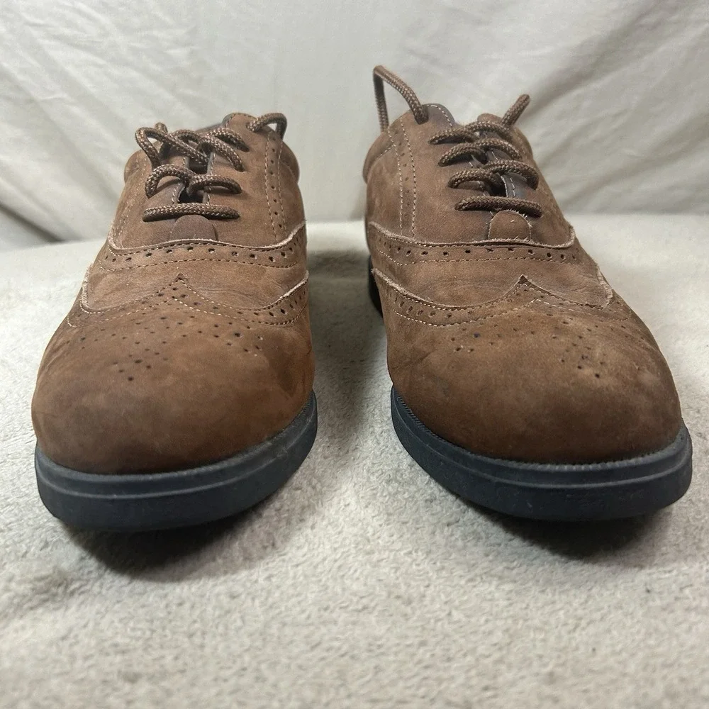 Oak Harbor Men's Size 7.5 M Brown Leather Wingtip Casual Oxford Shoes